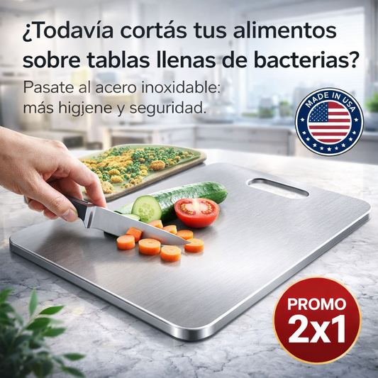 Tabla de Picar de Acero Inoxidable  | Compra 1 y te Regalamos otro GRATIS 🎁
