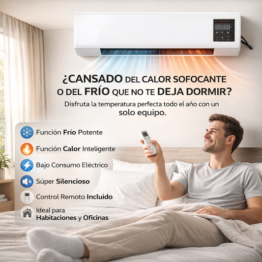Aire Acondicionado Portátil 2 en 1 Frío/Calor – Potente, Compacto y Económico